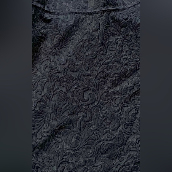 Dynamite Black jacquard print elastic waist mini a-line skirt. Size SMALL. Used - Picture 2 of 2